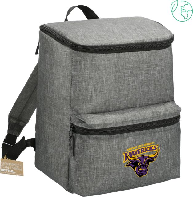 MSU Mankato Excursion Recycled 20 Can Backpack Cooler Mavericks Steer with Wordmark - ONLINE ONLY