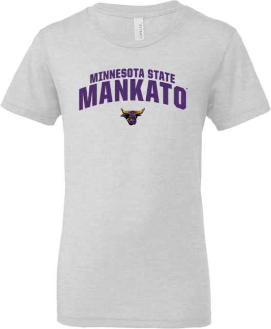 MSU Mankato Bella + Canvas Youth Jersey T Shirt Minnesota State - Mankato Arched Wordmark - ONLINE ONLY