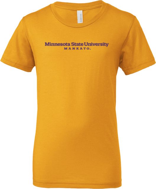 MSU Mankato Bella + Canvas Youth Jersey T Shirt Minnesota State University - Mankato Wordmark - ONLINE ONLY