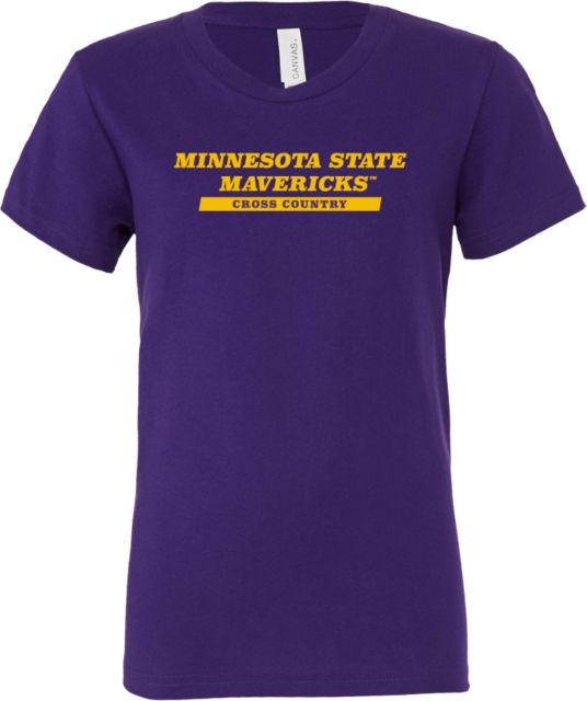 MSU Mankato Bella + Canvas Youth Jersey T Shirt Minnesota State Mavericks - Cross Country - ONLINE ONLY