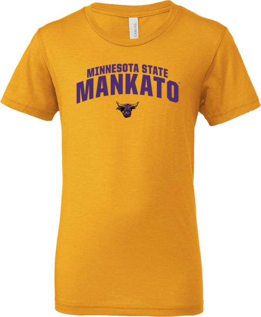 MSU Mankato Bella + Canvas Youth Jersey T Shirt Minnesota State - Mankato Arched Wordmark - ONLINE ONLY
