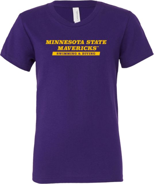 MSU Mankato Bella + Canvas Youth Jersey T Shirt Minnesota State Mavericks - Swim & Dive - ONLINE ONLY