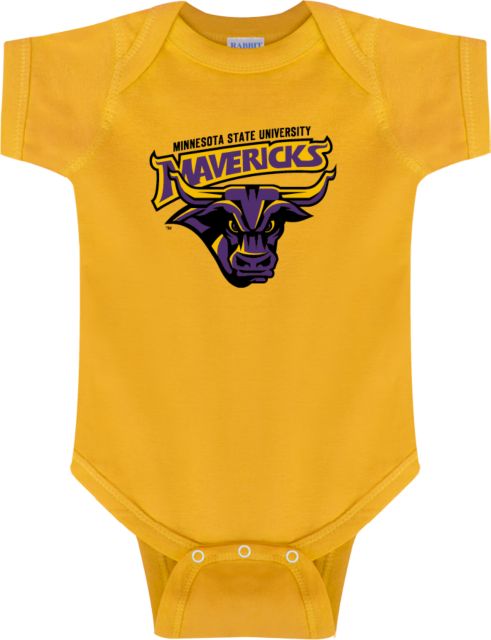 MSU Mankato Infant Bodysuit Mavericks Steer with Wordmark - ONLINE ONLY