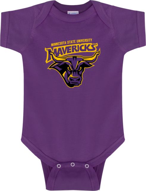 MSU Mankato Infant Bodysuit Mavericks Steer with Wordmark - ONLINE ONLY