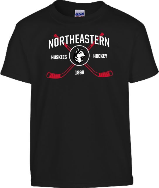Northeastern Youth T Shirt Northeastern Hockey Crossed Sticks - ONLINE ONLY