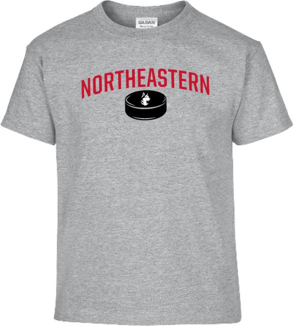 Northeastern Youth T Shirt Northeastern Hockey Puck - ONLINE ONLY