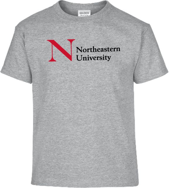 Northeastern Youth T Shirt Northeastern University N Wordmark - ONLINE ONLY