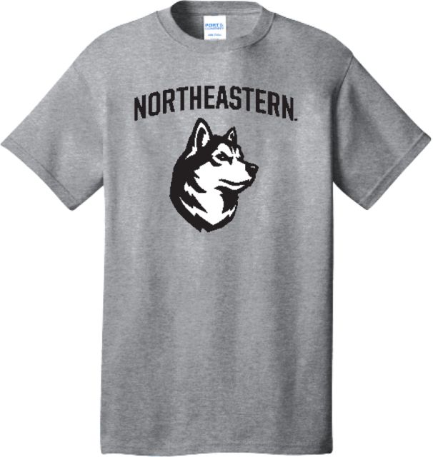 Northeastern Extended Athletic T Shirt NU Athletic Wordmark King Husky Lock Up - PLUS - ONLINE ONLY