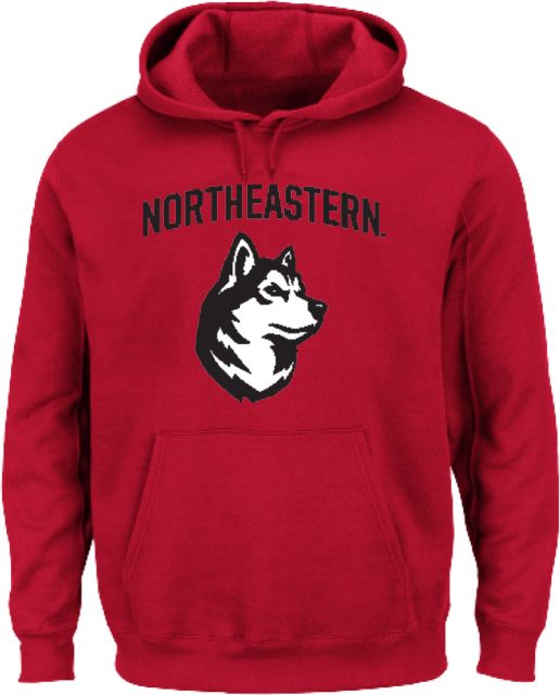 Northeastern Extended Hoodie NU Athletic Wordmark King Husky Lock Up - PLUS - ONLINE ONLY