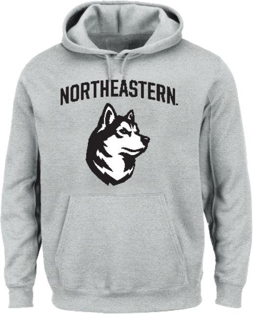 Northeastern Extended Hoodie NU Athletic Wordmark King Husky Lock Up - PLUS - ONLINE ONLY