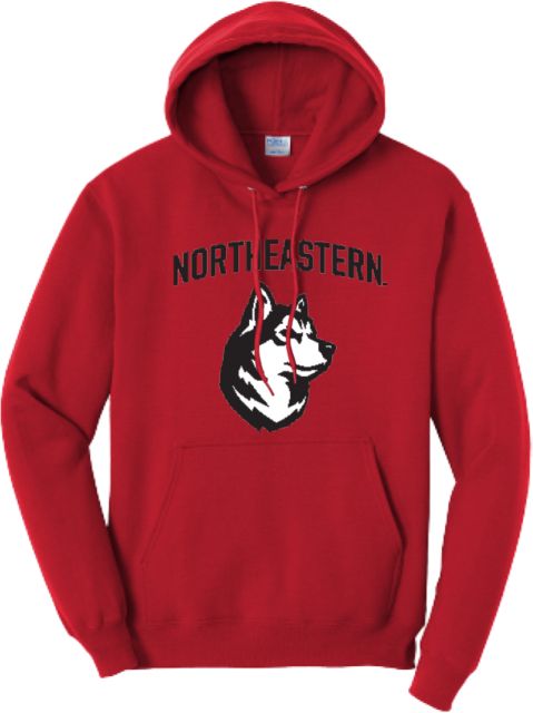 Northeastern Tall Fleece Hoodie NU Athletic Wordmark King Husky Lock Up - PLUS - ONLINE ONLY