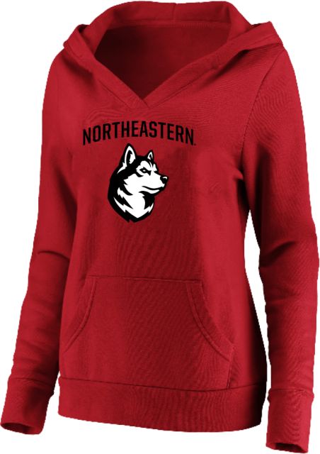 Northeastern Womens Plus Hoodie NU Athletic Wordmark King Husky Lock Up - PLUS - ONLINE ONLY