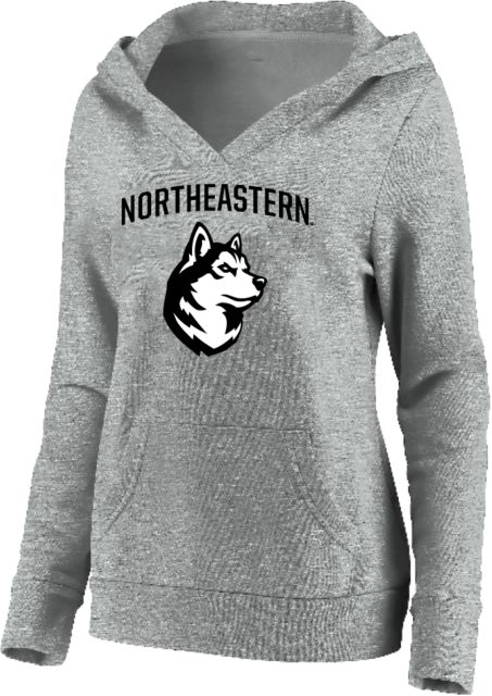 Northeastern Womens Plus Hoodie NU Athletic Wordmark King Husky Lock Up - PLUS - ONLINE ONLY