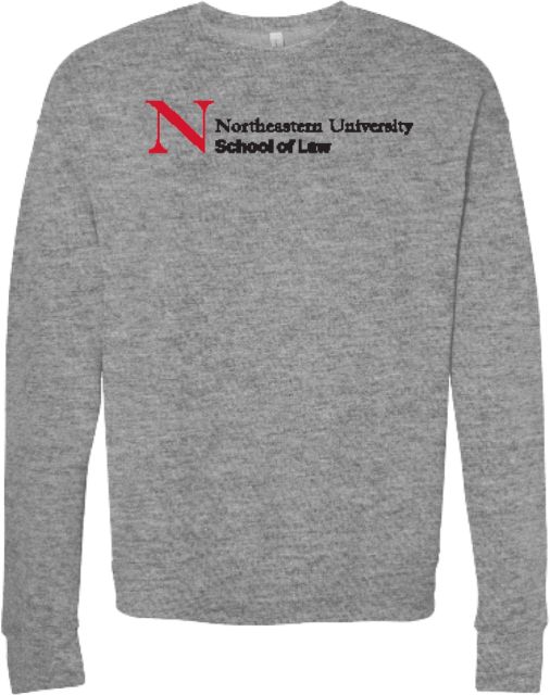 Northeastern Bella + Canvas Fleece Crew Northeastern University - SOL - ONLINE ONLY