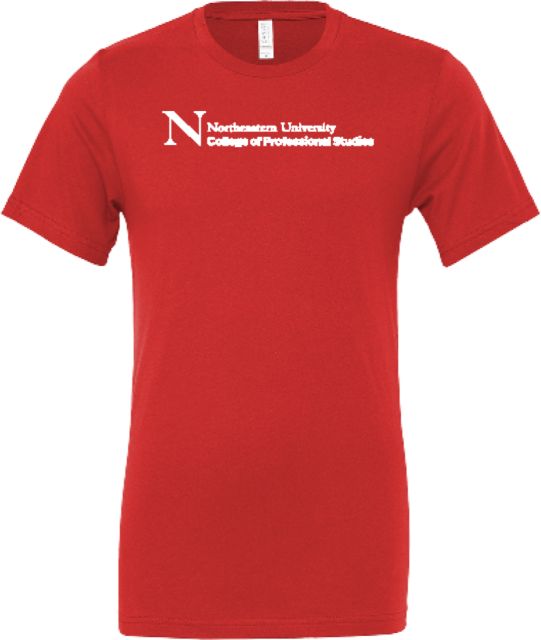 Northeastern Bella + Canvas Jersey Cotton T Shirt Northeastern University - COPS - ONLINE ONLY