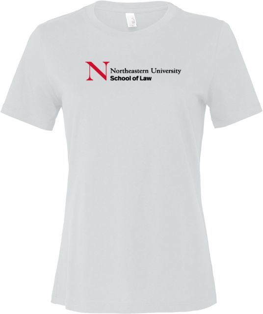Northeastern Bella + Canvas Womens Relaxed Cotton T Shirt Northeastern University - SOL - ONLINE ONLY