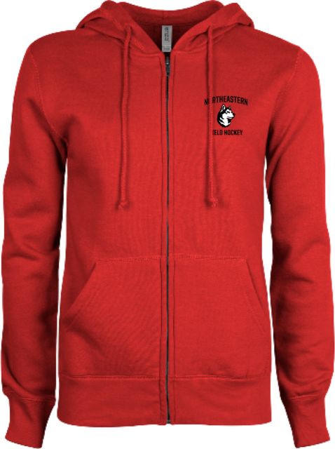 Northeastern ENZA Womens Fleece Full Zip Hoodie Northeastern Field Hockey - ONLINE ONLY