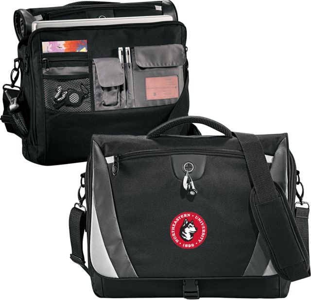 Northeastern Slope Computer Messenger Bag Northeastern Ring Lockup King Husky - ONLINE ONLY