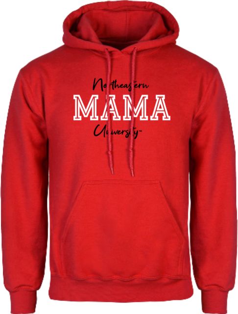 【COSYHARU】Mali Dark Red Lettering Sweatshirt Northeastern Fleece Hoodie Northeastern University Mama
