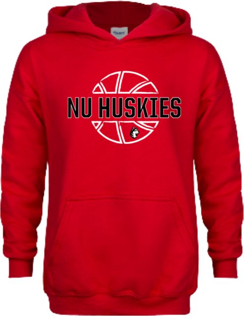 Northeastern Youth Fleece Hoodie Northeastern Basketball Outline - ONLINE ONLY