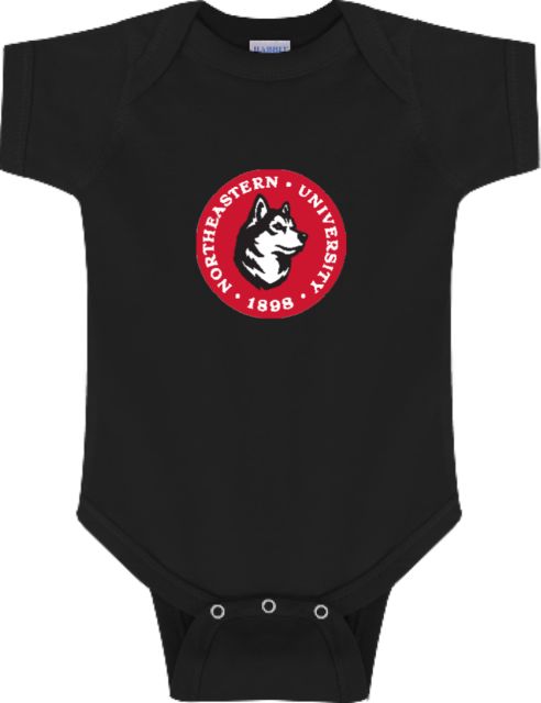 Northeastern Infant Bodysuit Northeastern Ring Lockup King Husky - ONLINE ONLY