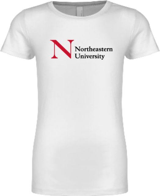 Northeastern Next Level Girls Fashion Fit T Shirt Northeastern University N Wordmark - ONLINE ONLY