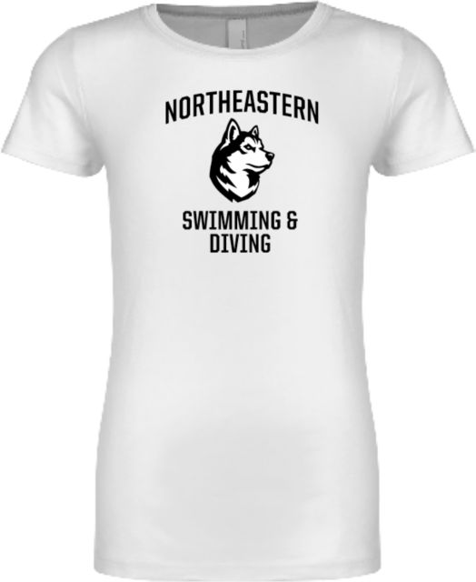 Northeastern Next Level Girls Fashion Fit T Shirt Northeastern Swimming and Diving - ONLINE ONLY