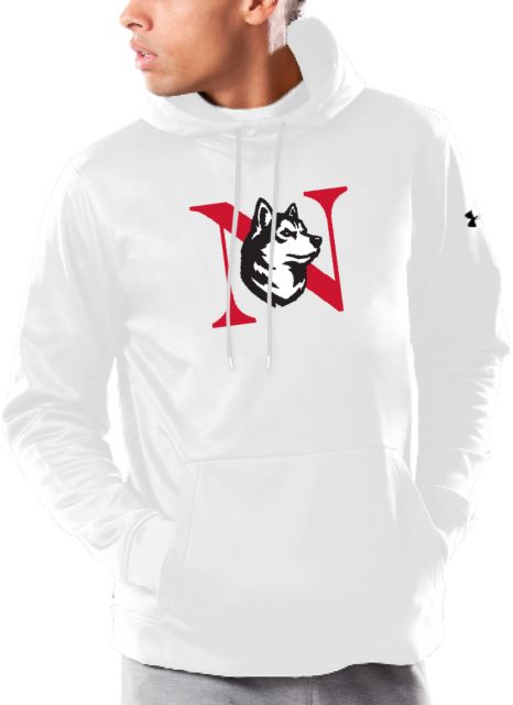 Northeastern Under Armour Armour Fleece Hoodie Northeastern Monogram King Husky Lock Up - ONLINE ONLY