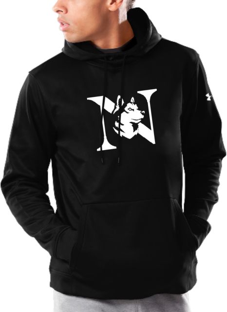 Northeastern Under Armour Armour Fleece Hoodie Northeastern Monogram King Husky Lock Up - ONLINE ONLY