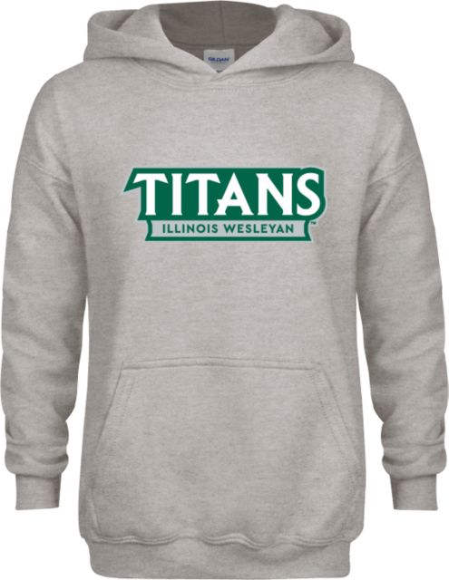 Illinois Wesleyan Youth Fleece Hood Titans Wordmark - ONLINE ONLY