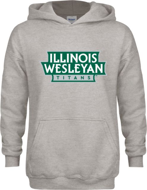 Illinois Wesleyan Youth Fleece Hood Wordmark Banner - ONLINE ONLY