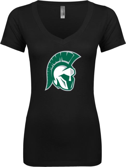 Illinois Wesleyan Next Level Ladies Junior Fit Ideal V Tee Head Mark - ONLINE ONLY