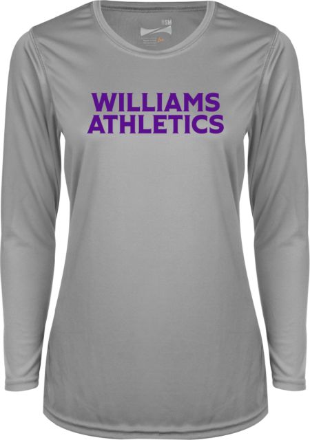 Williams College Womens Performance Long Sleeve Shirt Athletics Wordmark - ONLINE ONLY