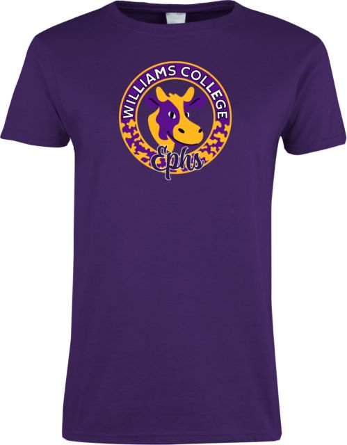 Williams College Womens Short Sleeve Tee Ephs Cow Pattern Circle - ONLINE ONLY