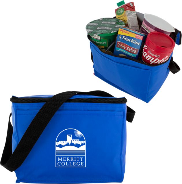 Merritt College Six Pack Cooler Merritt College Primary Mark