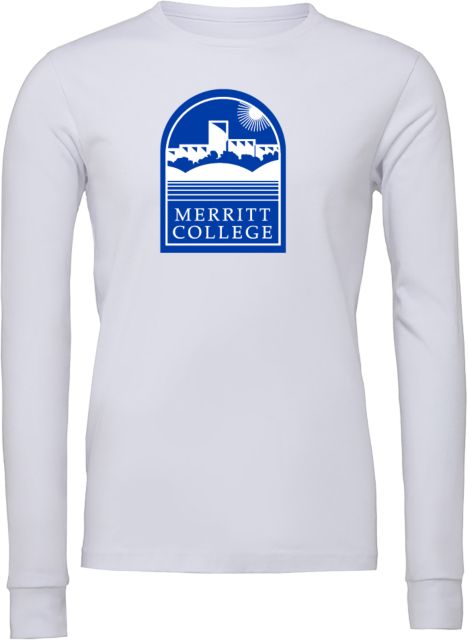 Merritt College Bella + Canvas Jersey Cotton Long Sleeve T Shirt Merritt College Primary Mark