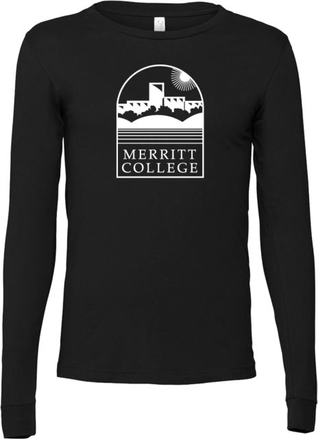 Merritt College Bella + Canvas Jersey Cotton Long Sleeve T Shirt Merritt College Primary Mark