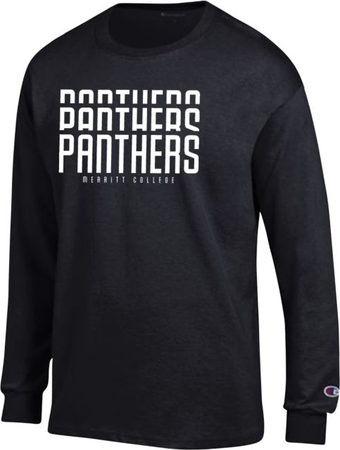 Merritt College Champion Long Sleeve T Shirt Thunderbirds Repeat Design