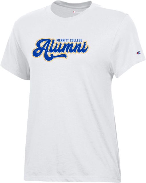 Merritt College Champion Womens  Core Short Sleeve Tee Merritt College Alumni Script