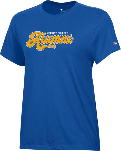 Merritt College Champion Womens Core Short Sleeve Tee Merritt College Alumni Script