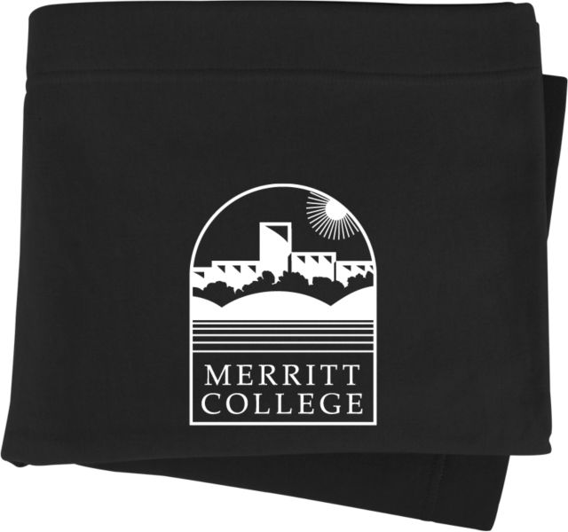 Merritt College Sweatshirt Blanket Merritt College Primary Mark