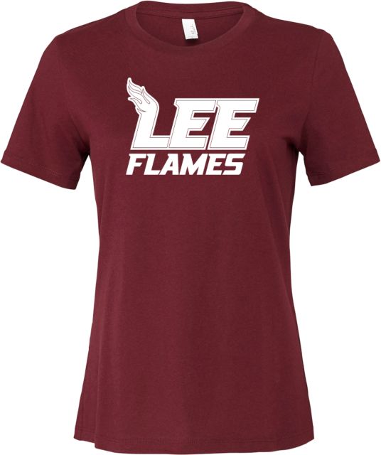 Lee University Bella + Canvas Womens Relaxed Cotton T Shirt Lee Flames - ONLINE ONLY