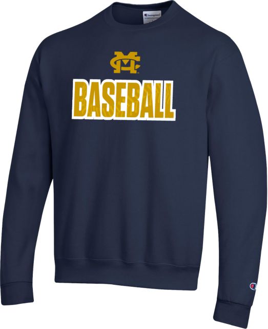 Mississippi College Champion Fleece Crew MC Choctaws - Baseball Threads Silhouette - ONLINE ONLY