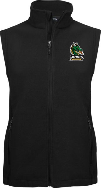 Paris Junior College Fleece Full Zip Vest Dragon w Wordmark - ONLINE ONLY