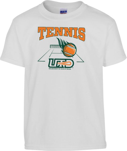 UT Dallas Youth T Shirt UTD - Tennis Flamin Ball over Court - ONLINE ONLY