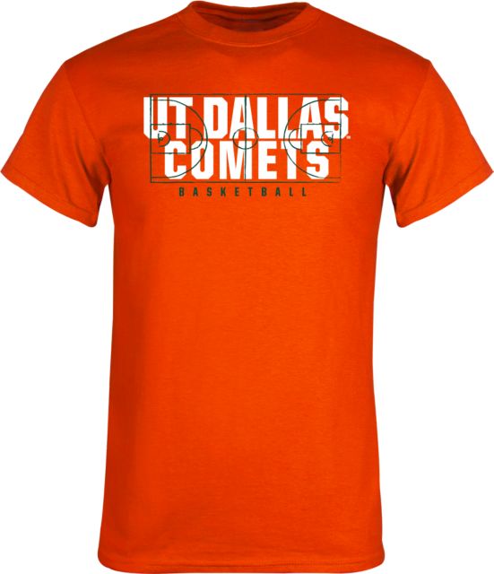 UT Dallas Orange T Shirt UTD - Basketball Distressed Court - ONLINE ONLY