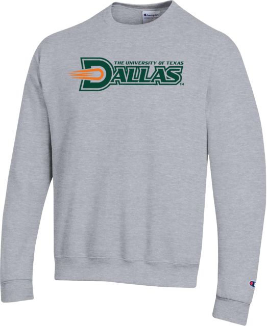 UT Dallas Champion Fleece Crew UTD - Athletics Dallas Block with School Name - ONLINE ONLY