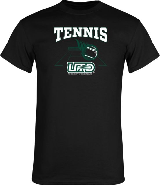 UT Dallas T Shirt UTD - Tennis Flamin Ball over Court - ONLINE ONLY