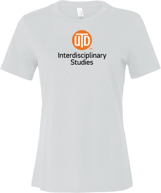 UT Dallas Bella + Canvas Womens Relaxed Cotton T Shirt UTD - Interdisciplinary Studies Stacked - ONLINE ONLY