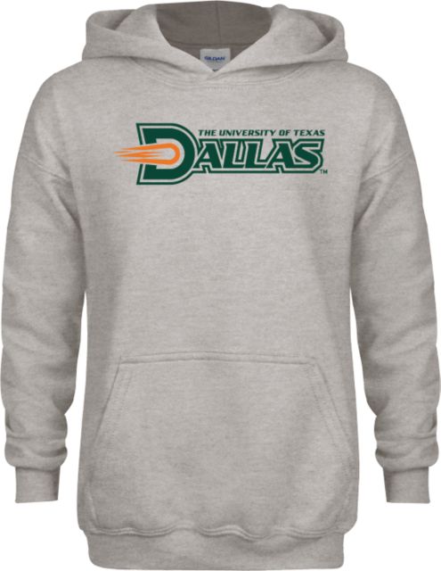 UT Dallas Youth Fleece Hood UTD - Athletics Dallas Block with School Name - ONLINE ONLY